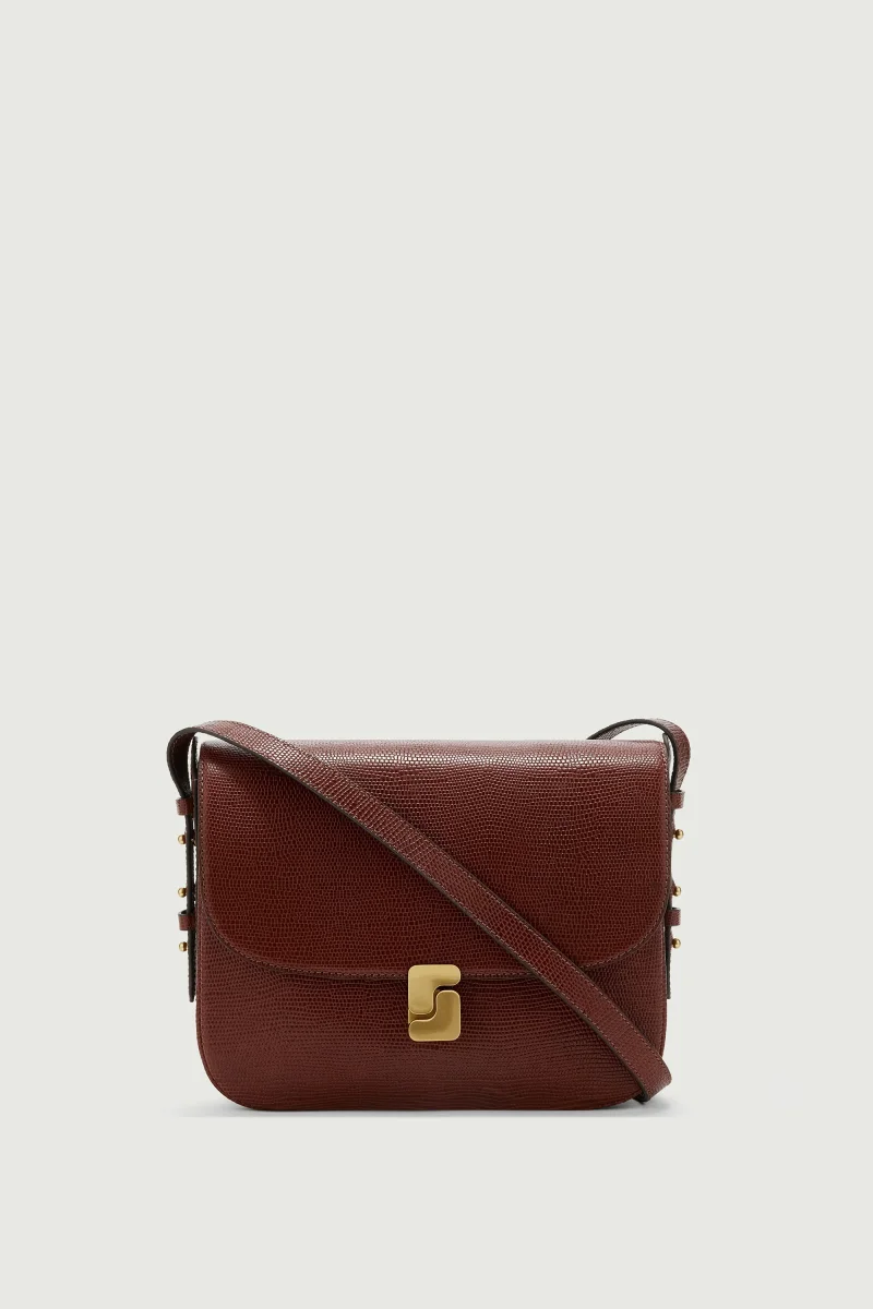 BOLSO BELLISSIMA MAXI COÑAC LAGARTO - Imagen 2