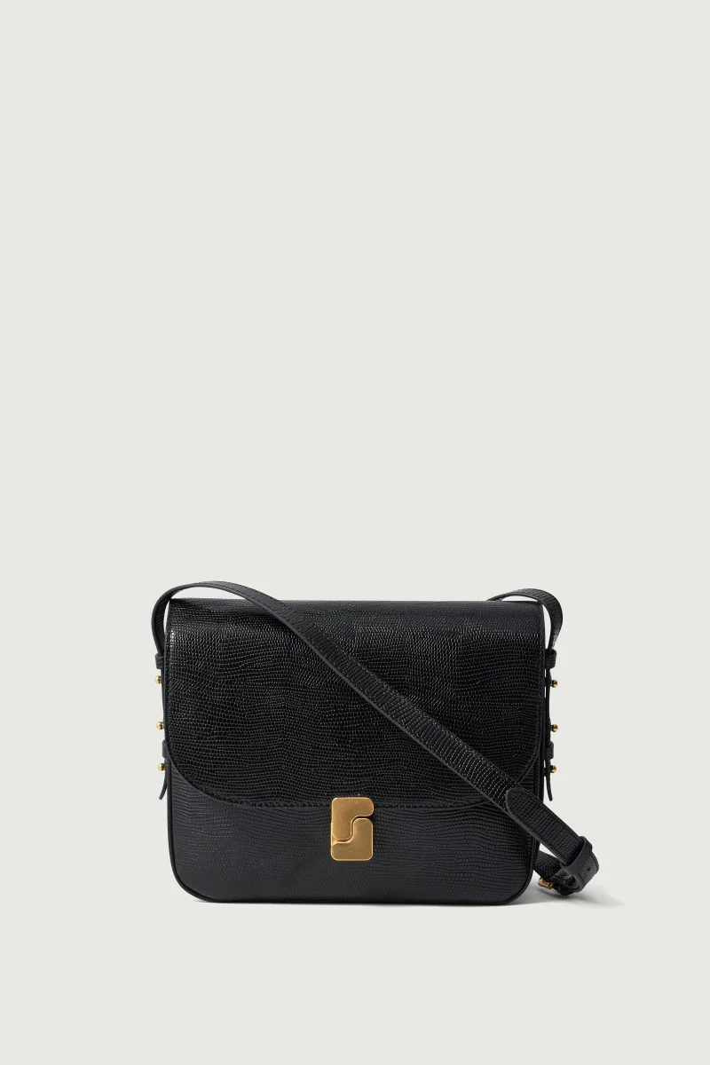 BOLSO BELLISSIMA MAXI NEGRO LAGARTO - Imagen 2