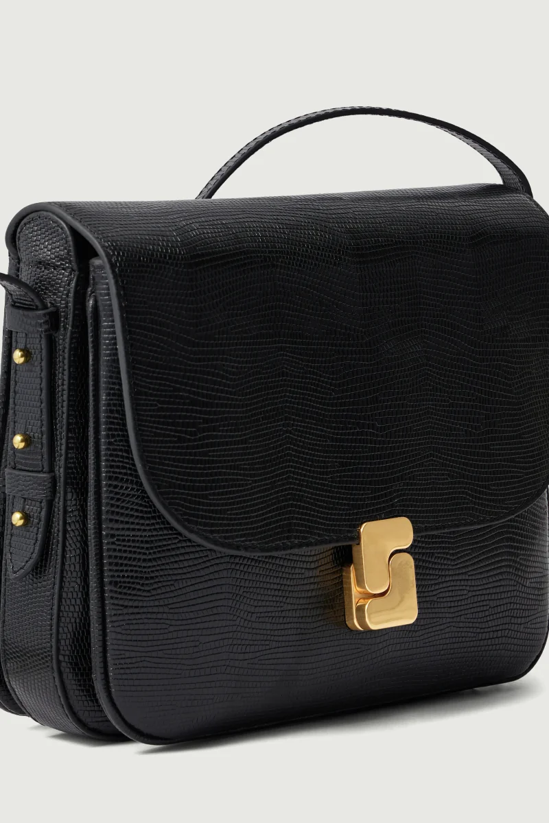 BOLSO BELLISSIMA MAXI NEGRO LAGARTO - Imagen 4