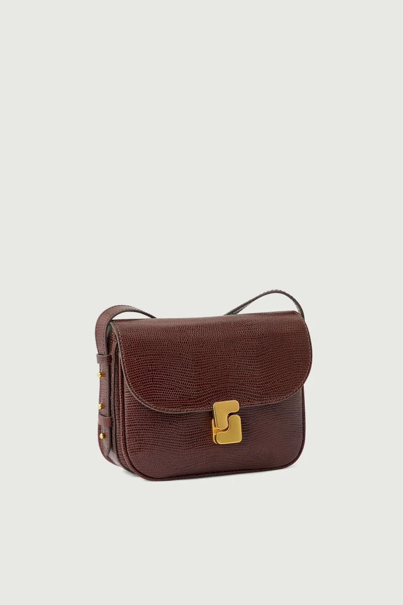 BOLSO BELLISSIMA MINI CHOCOLATE LAGARTO - Imagen 3