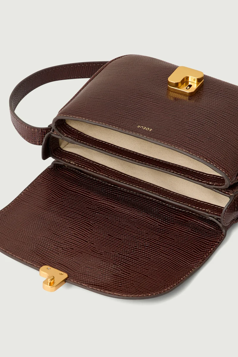 BOLSO BELLISSIMA MINI CHOCOLATE LAGARTO - Imagen 5