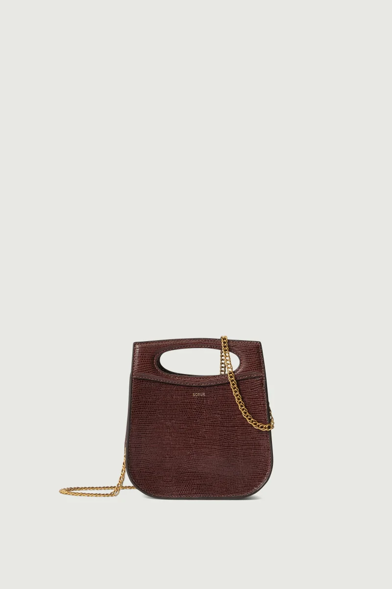 BOLSO CHERI MINI CHOCOLATE LAGARTO - Imagen 2