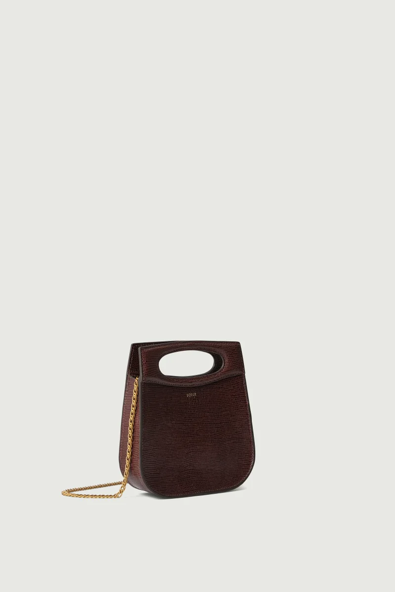 BOLSO CHERI MINI CHOCOLATE LAGARTO - Imagen 3