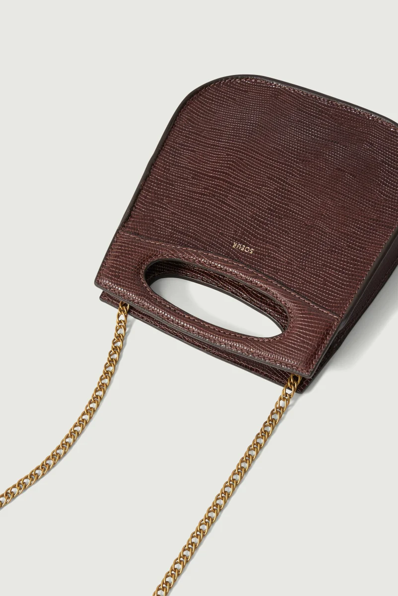 BOLSO CHERI MINI CHOCOLATE LAGARTO - Imagen 4