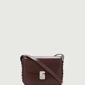 BOLSO BELLISSIMA MINI BURDEOS CIERRE PLATEADO