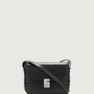 BOLSO BELLISSIMA MINI NEGRO CIERRE PLATEADO