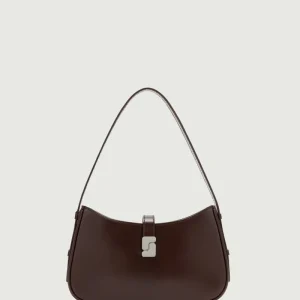 BOLSO BONNIE CHOCOLATE CIERRE PLATEADO