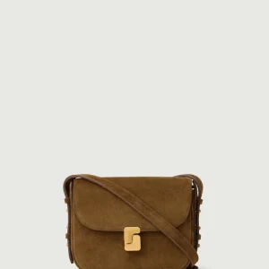 BOLSO BELLISSIMA MINI CARAMELO CUERO FLOR