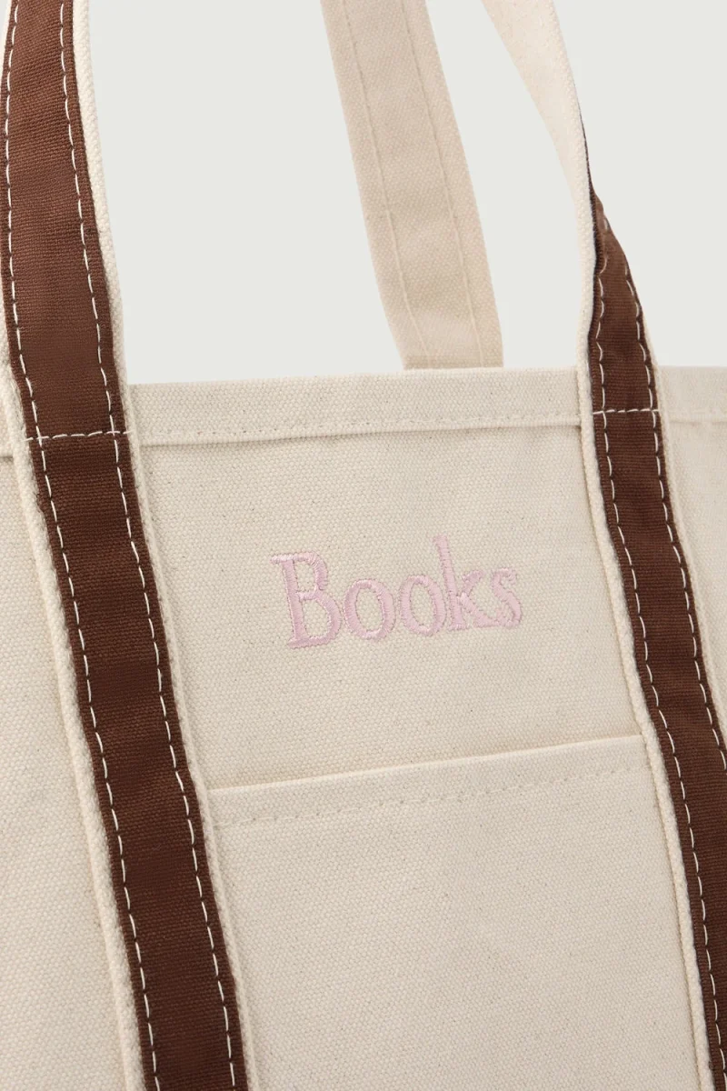 CABÁS BOOKS MEDIUM MARRÓN/ROSA - Imagen 3