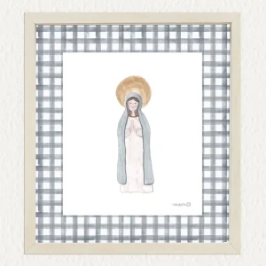 Lámina Virgencita - celeste