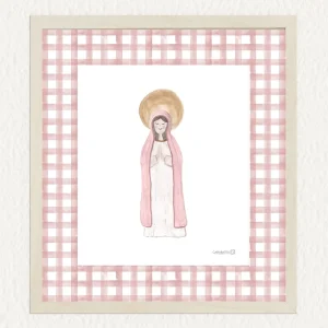 Lámina Virgencita - rosa