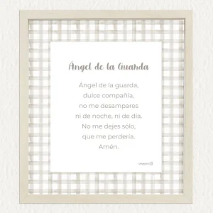 Oración Ángel de la guarda – beige