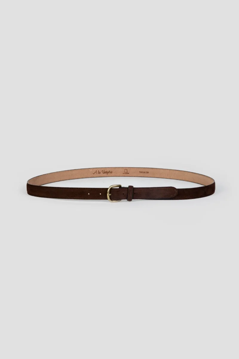 Cinturon Fino Serraje Marron SKU 0.31784 - Imagen 3