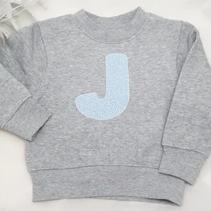 Sudadera Adulto gris con inicial